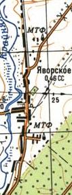 Topographic map of Javirske