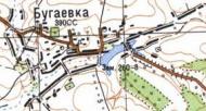 Топографическая карта Бугаевки