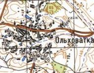 Топографическая карта Ольховатки