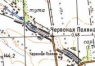 Топографическая карта Червоной Поляны