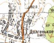 Topographic map of Dovgenke