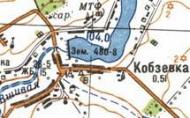 Топографическая карта Кобзевки