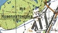 Топографическая карта Новоплатоновки