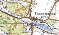 Топографическая карта Таволжанки