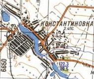 Топографическая карта Константиновки