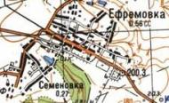 Топографічна карта Єфремівки
