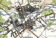Топографическая карта Волчанска