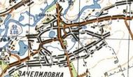 Топографическая карта Зачепиловки