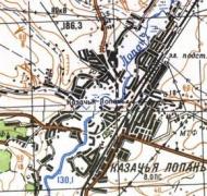 Топографічна карта Козачі Лопані