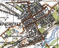 Топографическая карта Краснограда