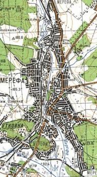 Топографічна карта Мерефи