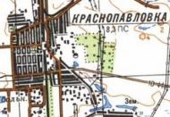 Топографическая карта Краснопавловки