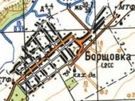 Topographic map of Borschivka