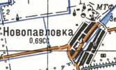 Топографическая карта Новопавловки