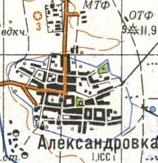 Топографическая карта Александровки