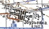 Топографическая карта Збурьевки