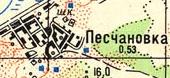 Топографическая карта Песчановки