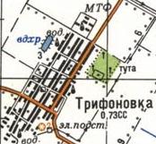 Топографическая карта Трифоновки