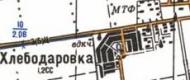 Топографическая карта Хлебодаровки