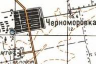 Топографическая карта Черноморовки