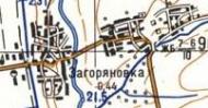 Топографическая карта Загоряновки