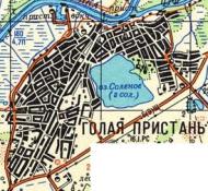 Топографическая карта Голой Пристани