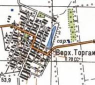 Топографічна карта Верхних Торгаїв
