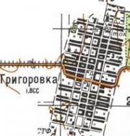 Топографічна карта Григорівки
