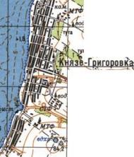 Топографическая карта Князе-Григоровки