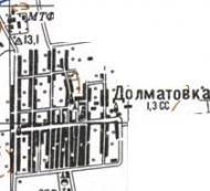 Топографическая карта Долматовки