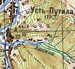 Топографическая карта Усть-Путилы