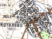 Топографічна карта Котелевого