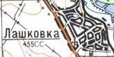 Топографическая карта Лашковки