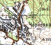 Топографическая карта Черновки