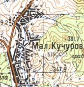 Топографическая карта Малого Кучурова