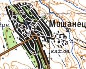 Топографічна карта Мошанця
