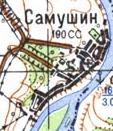 Топографическая карта Самушина