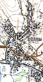 Топографічна карта Боянів