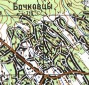 Топографічна карта Бочківців