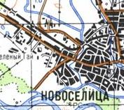 Топографическая карта Новоселицы