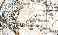 Топографическая карта Могилевки