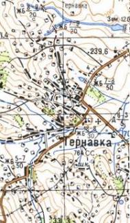 Топографическая карта Тернавки