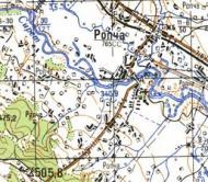 Топографическая карта Ропчи