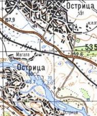 Топографічна карта Остриці