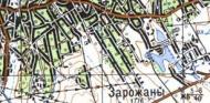 Топографічна карта Зарожанів