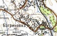 Топографічна карта Багринівки