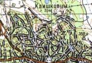 Топографічна карта Клішківців