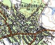 Топографічна карта Недобоївців