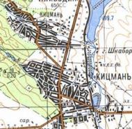 Топографічна карта Кіцмані