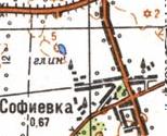 Топографическая карта Софиевки